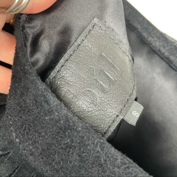 Búl black silk and suede fringe top - Picture 5 of 6